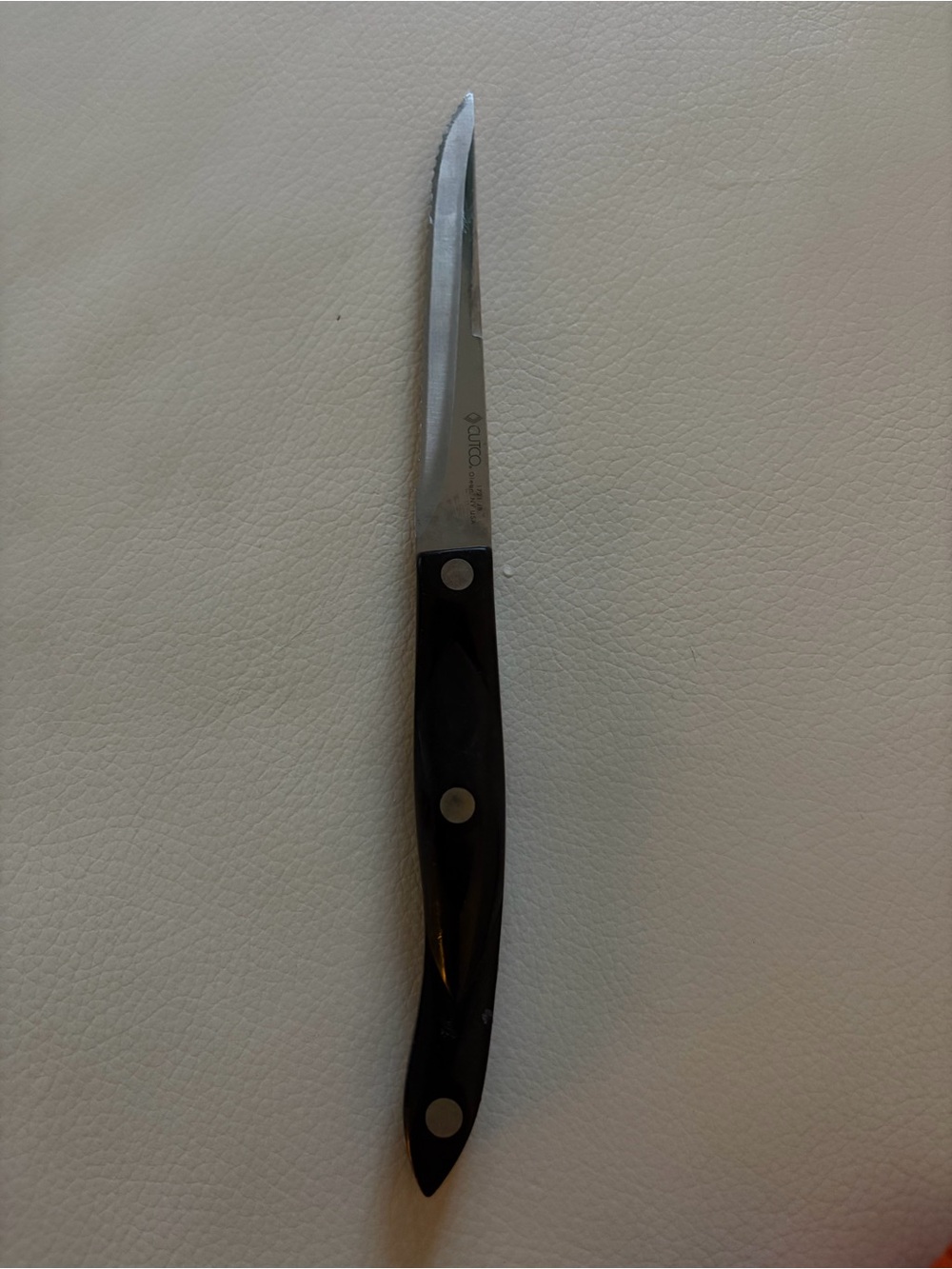 Vintage Cutco Black Handle  Knife - Classic Stainless Steel Blade